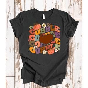 NEW SOUTHERN SWANK women's gobble gobble gobble turkey graphic tee in dark grey